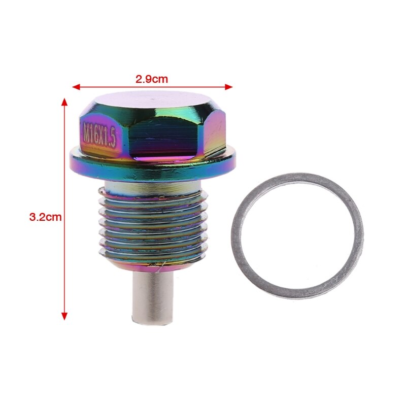 M12 m14 m16 m20 x 1.5/1.25 aluminium magnetisk olie aftapningsprop bolt sump møtrik: M16 og 1 punkt 5