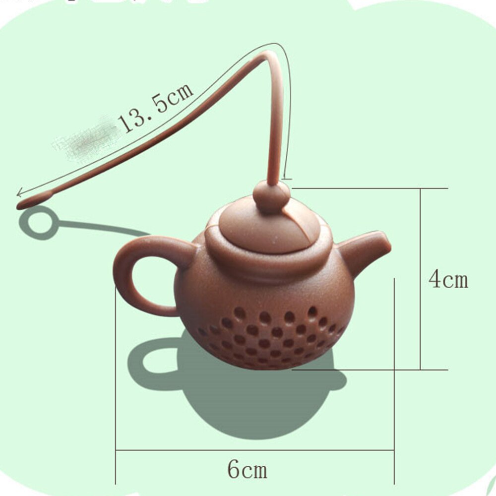 1Pcs Teapot-Shape Tea Infuser Strainer Silicone Tea Bag Leaf Filter Diffuser Teaware Teapot Accessory Kitchen Gadget