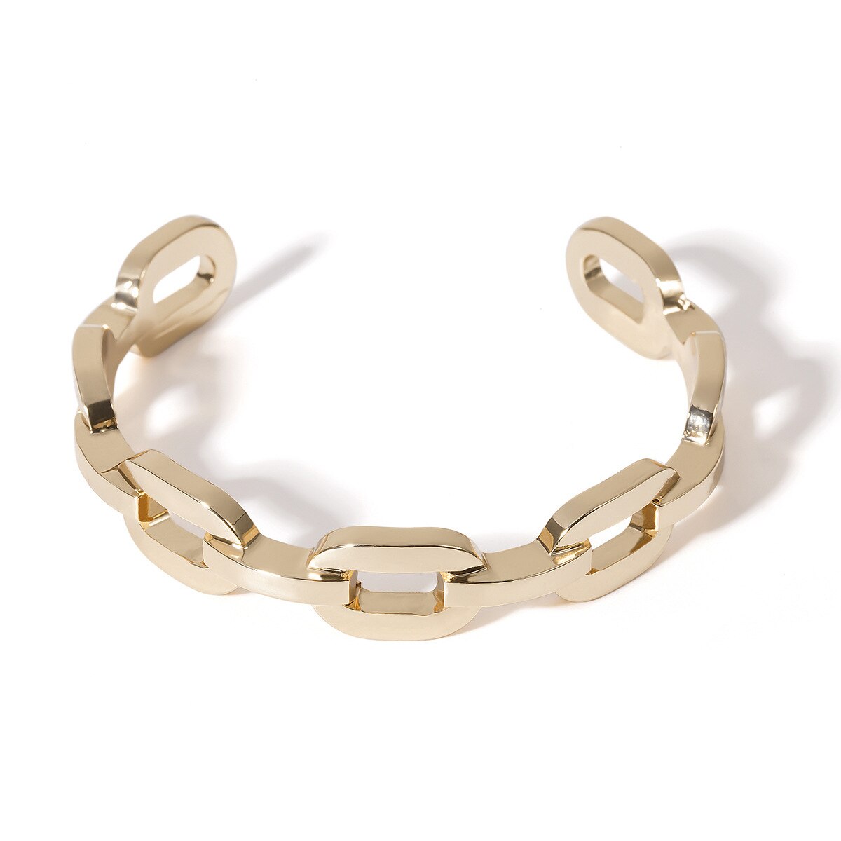 Youvanic Geometrische Dikke Chain Bangle Vrouwen Verstelbare Punk Rock Gold Armbanden Bangles Charm Manchet Armband Sieraden Op Hand 0410: B1051-1