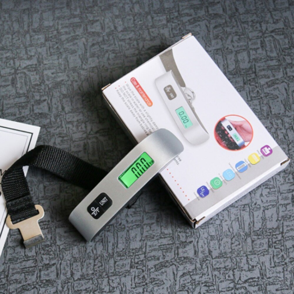 Portable Scale Digital LCD Display 50kg Handheld Suitcase Travel Bag Weight Hook Electronic Weighing Scale