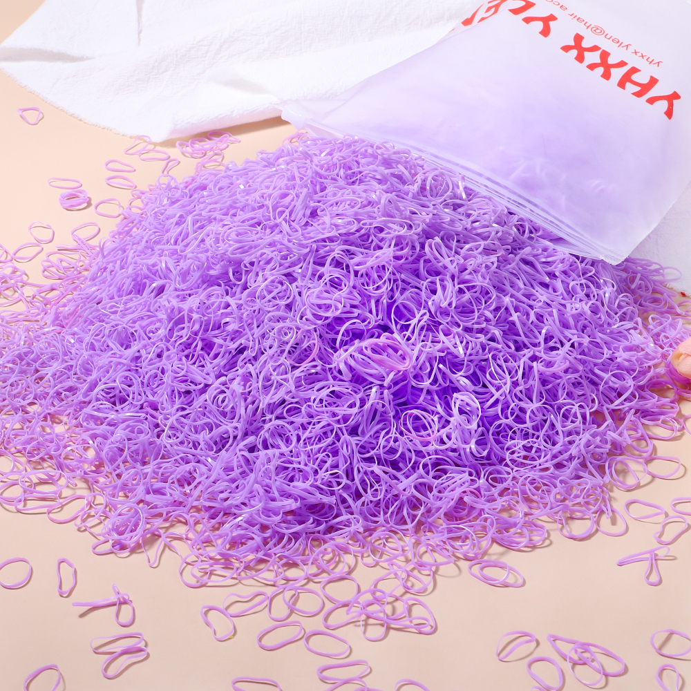 Banda de goma desechable de colores para niña, diadema para el pelo, coleteros, accesorios para el cabello, 500/1000/2000 piezas