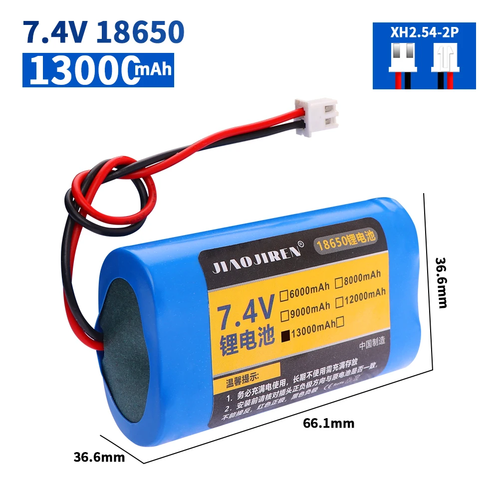 3.7V 7.4V 11.1V 12V 18650 9000mAh met draden Lithium ion oplaadbare batterij voor Bluetooth Speaker zonne-koplampen accessoires: Bordeaux