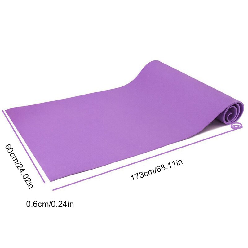 Yoga Mat - 173x60cm - 6mm Thick EVA Foam - Non-Slip - Indoor Exercise Fitness Pilates Pad
