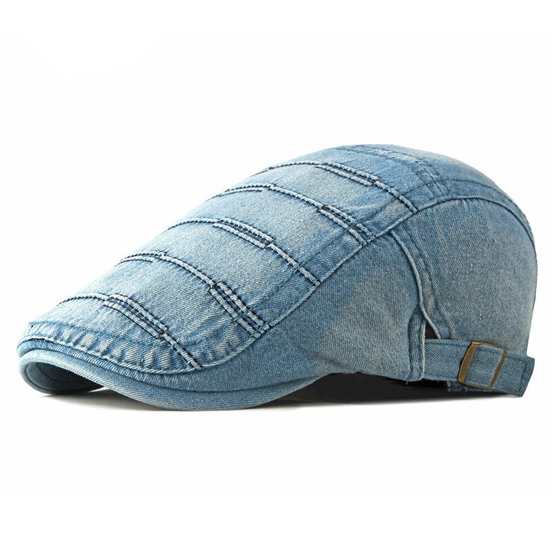 Gorros de algodón con visera plana para hombre y mujer, Boina de pintor, temporada Primavera Verano, 31