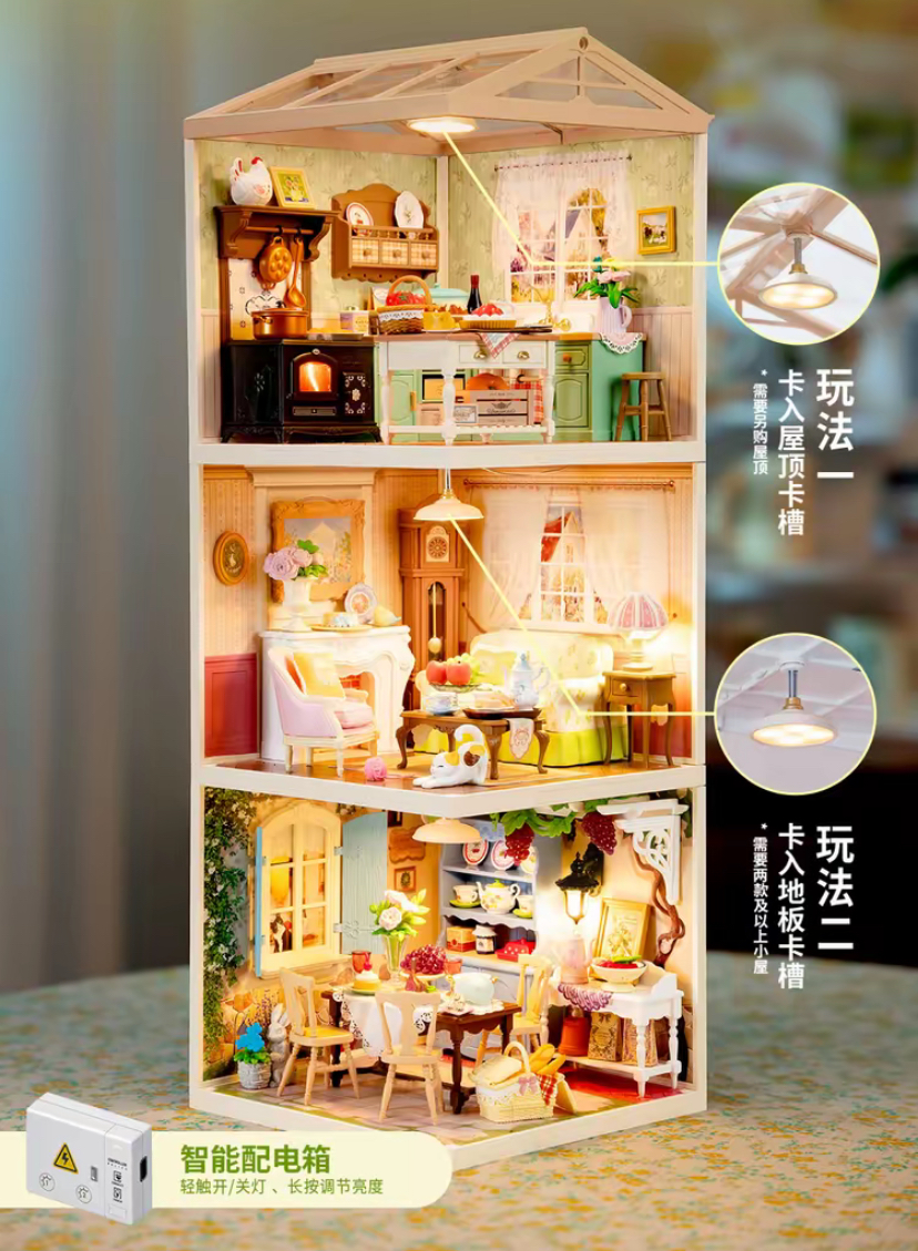 DW023 DW024 DW025 models DIY mould building house kits for Christmas
