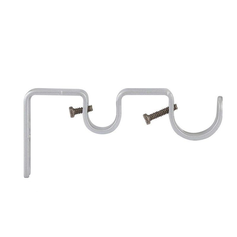 3 Stks/set Gordijnroede Beugels Heavy Duty Dubbele Stang Houders Duurzaam Metalen Gordijn Staaf Muur Beugels Met Schroef