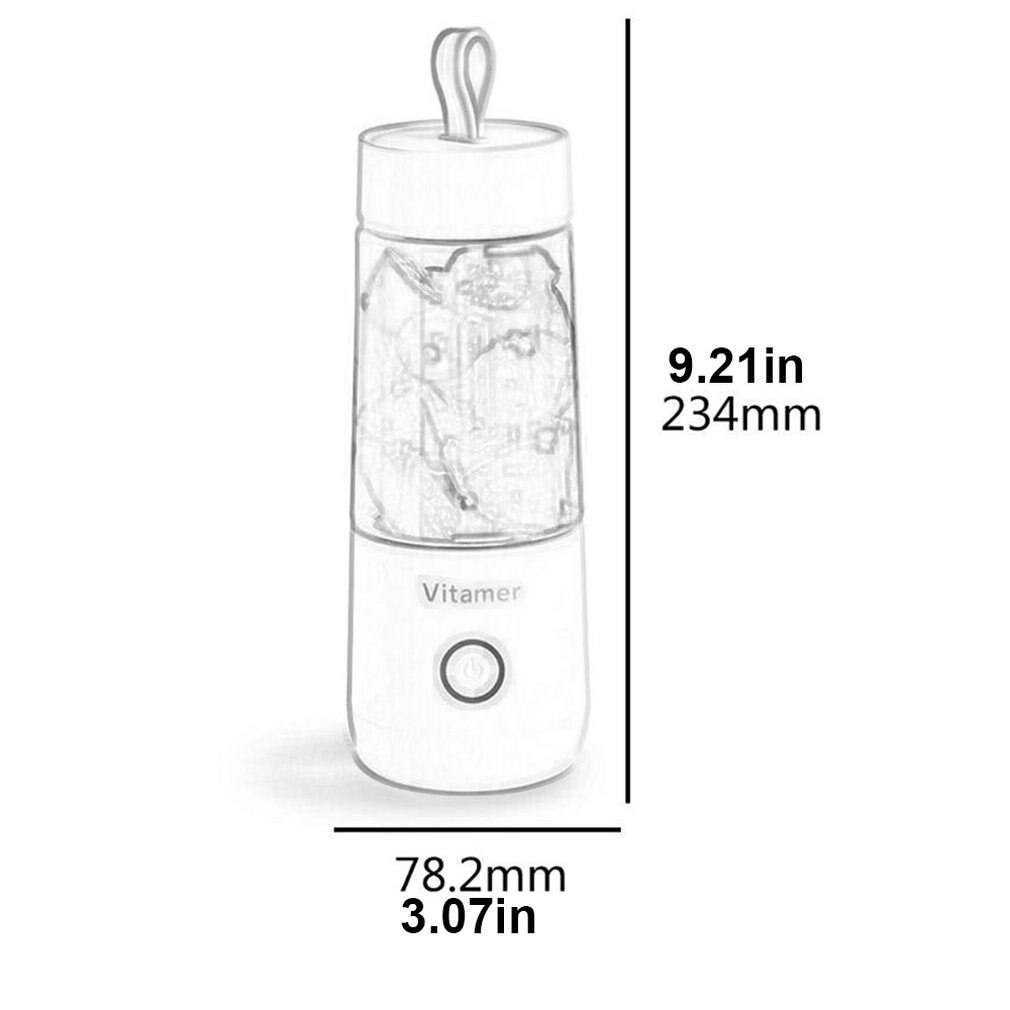 Mini licuadora eléctrica portátil de frutas 350ml, licuadora recargable por USB, fabricante de licuadora, botella deportiva, taza de jugo