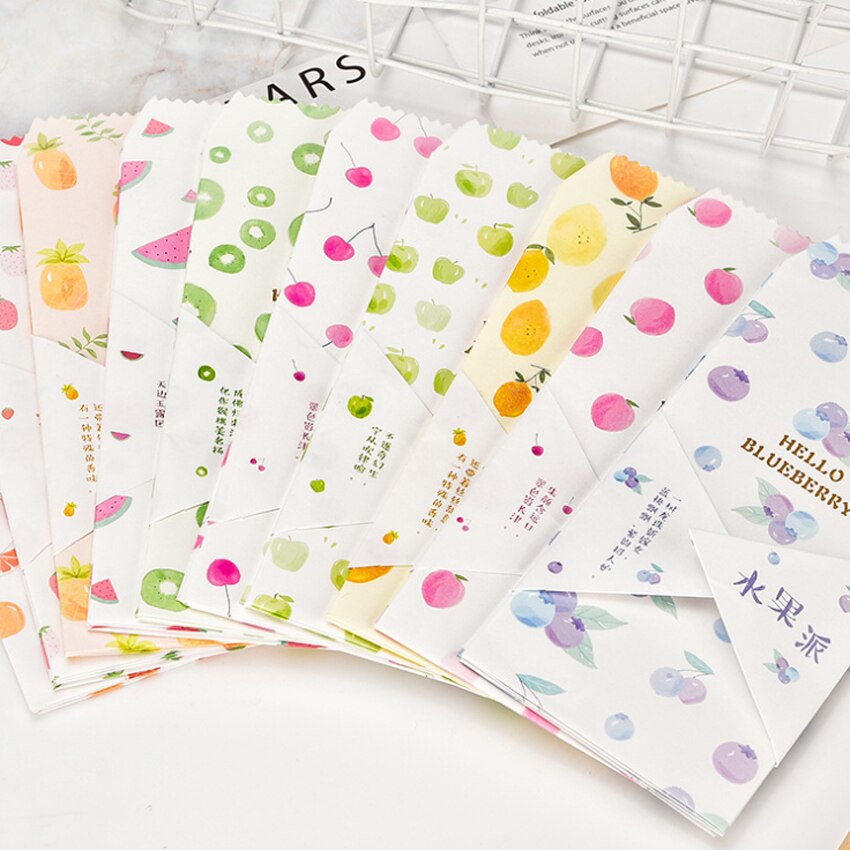 2pack/lot Fruit Envelope Letter Paper Message Card Letter Envelopes Stationary