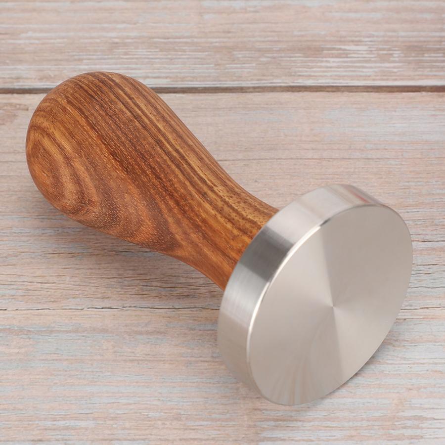 Coffee Tools 51mm Stainless Steel Wood Handle Coffee Tamper Coffee Powder Pressing Tamping Tool for Home Use
