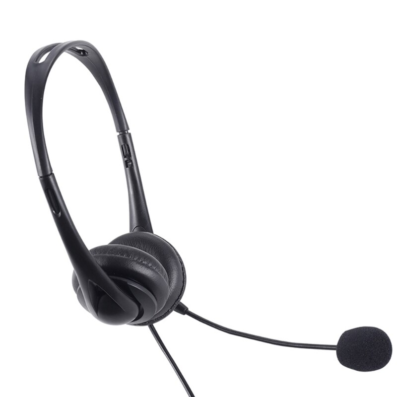 USB Headset with Microphone Computer Headphone Lightweight Calling Center Wired Headset for PC/Laptop/Computer T21A