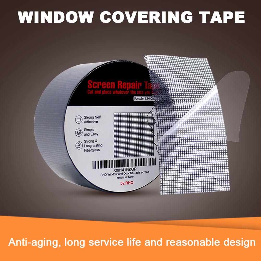Strong Adhesive Window Repair Tape Anti-Insect Fly Bug Door Mosquito Screen Net Fiberglass Mesh Cloth Screen Repair Tape