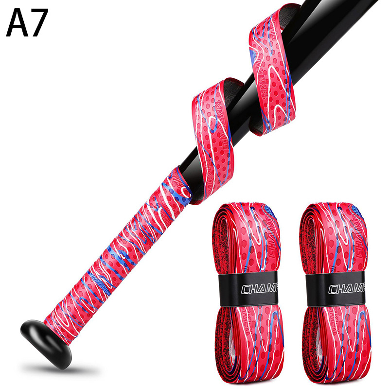 Pu baseballbat tape, 1.75mm stk. stødabsorberende, flerfarvet, skridsikkert sportstilbehør, bockey, cricket, softballbat, greb