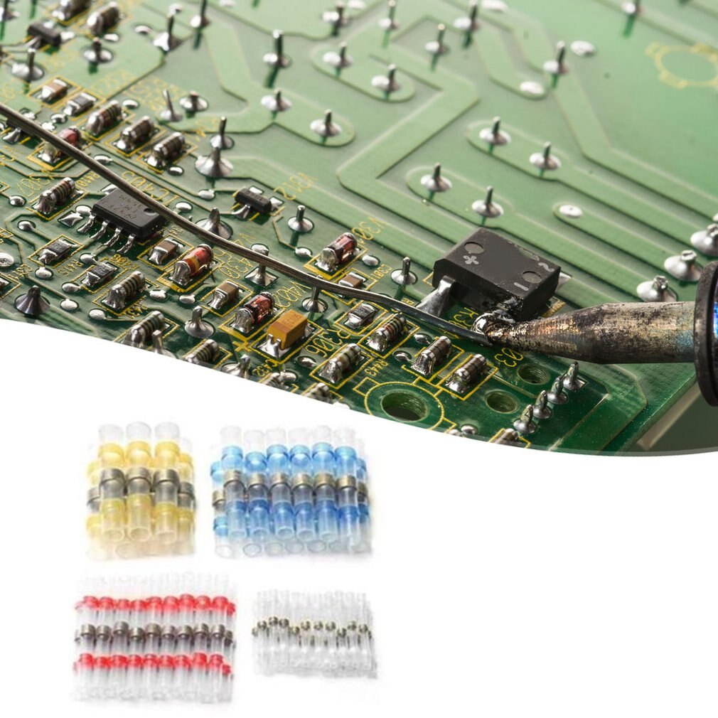 50Pcs 100Pcs Heat Shrinkable Waterproof Solder Pipe Butt Terminal Connect & Solder Wires And Seal With Ease