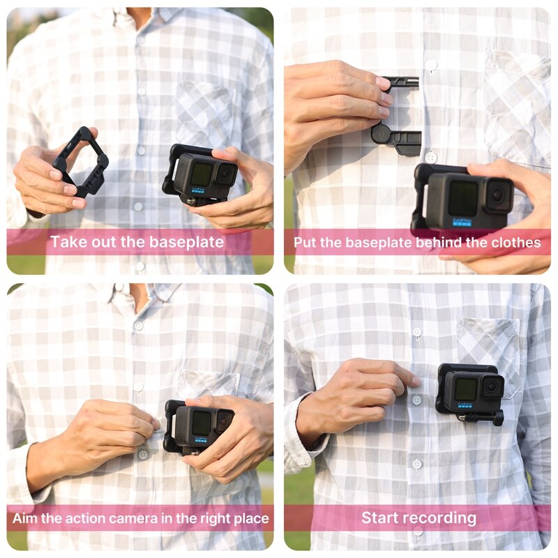 Ulanzi GP-16 Magnetic Action Camera Quick Release Bracket Gopro Accessories Release Bracket Adapter for GoPro Hero 10 9 8