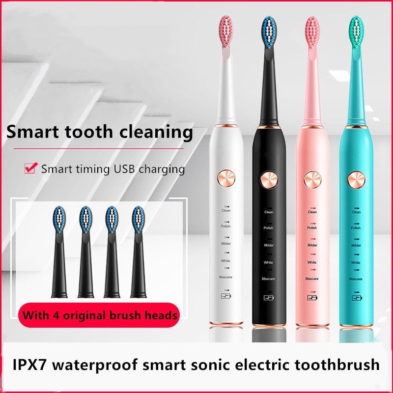 VIP Powerful Ultrasonic Sonic Electric Toothbrush USB Rechargeable Tooth Brush Adult Electronic Washable Whitening Teeth Brush