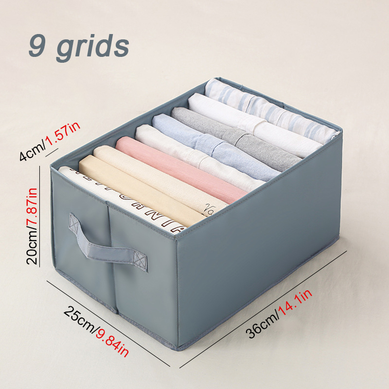 Collapsible Clothing Organizer Clothes Pants Storage Box Closet Drawer Wardrobe Underwear Socks T-Shirt Storage Organizers: light green