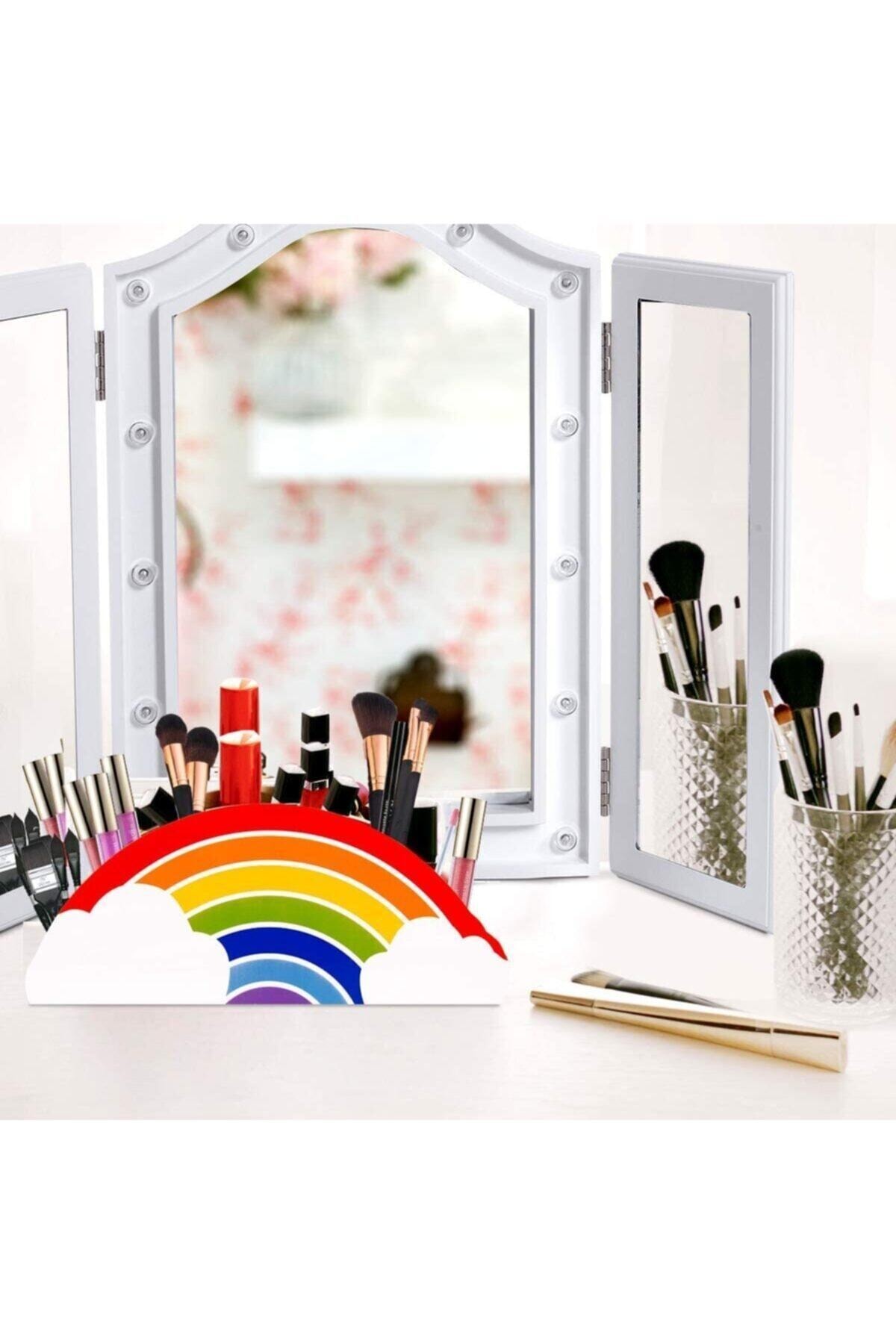 Houten Regenboog Voor Kinderen Desktop Pen Houder Pen Case Organizer