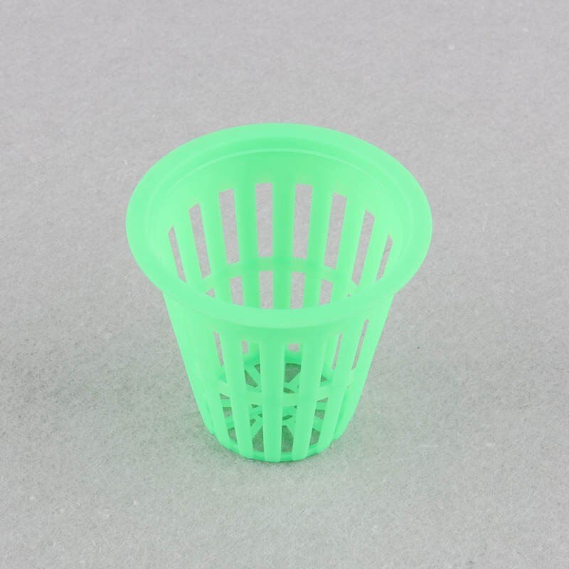 Maceta de red hidropónica de 45mm, cestas de alta resistencia para cultivo sin suelo, maceta de malla acuapónica, macetas de vivero de verduras orgánicas, 50 Uds.: Green