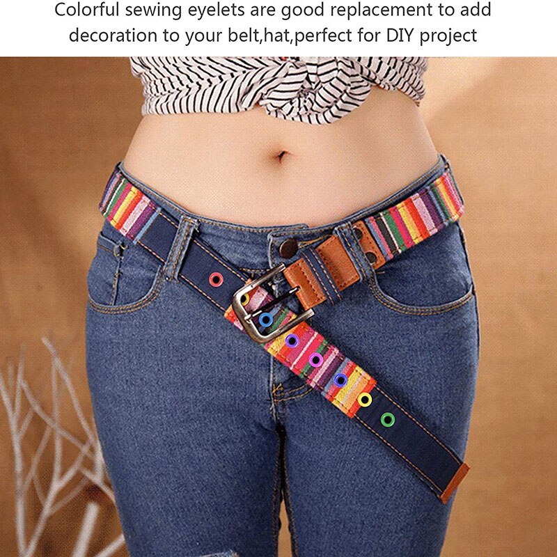 480 zestawów zestaw przelotki 3/16 Cal wielobarwne narzędzie robić ustawiania przelotki metalowe oczka zestaw robić torby ubrania robić butów DIY projekty