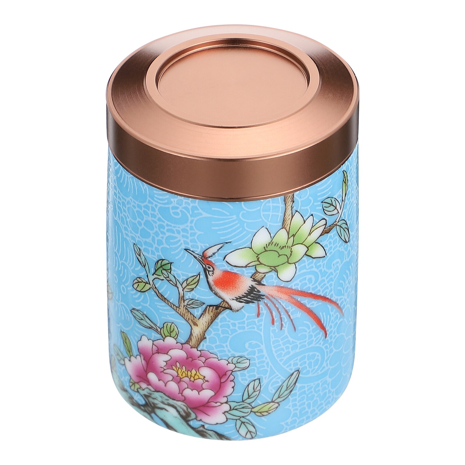 Painted Bulk Tea Container Ceramic Tea Caddy Scented Tea Packaging Canister: Sky-blue
