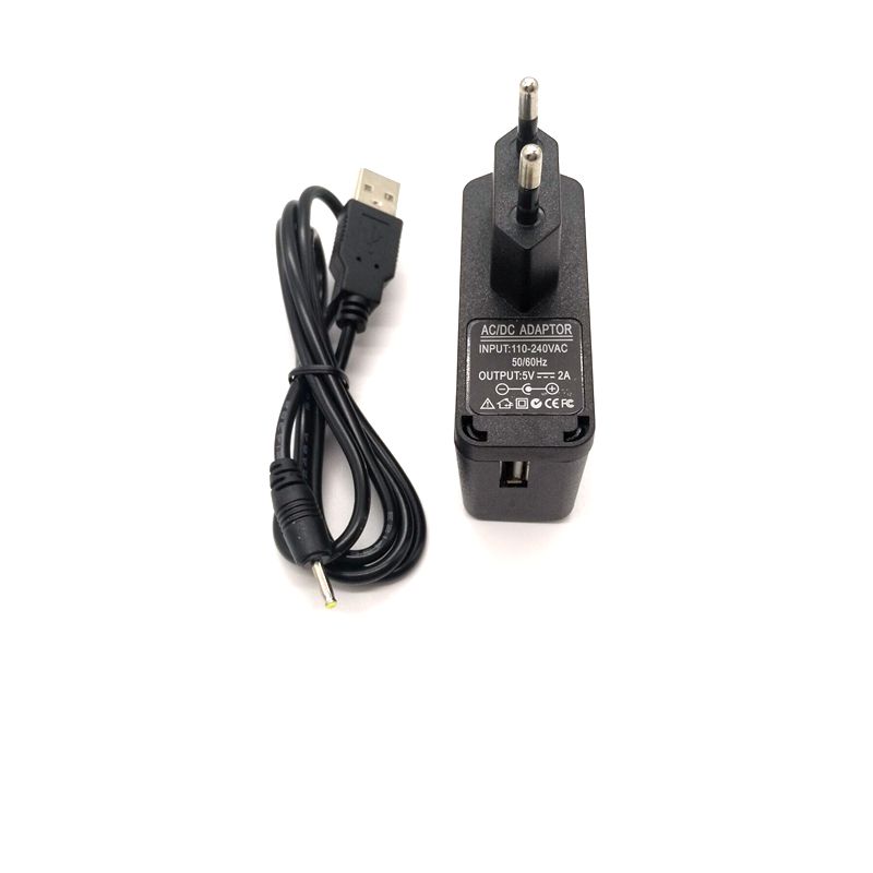 Universele 5V 2A Usb-poort Charger + Usb Naar 2.5*0.7 Kabel Of Met Type C Kabel Of met Micro Usb Cable