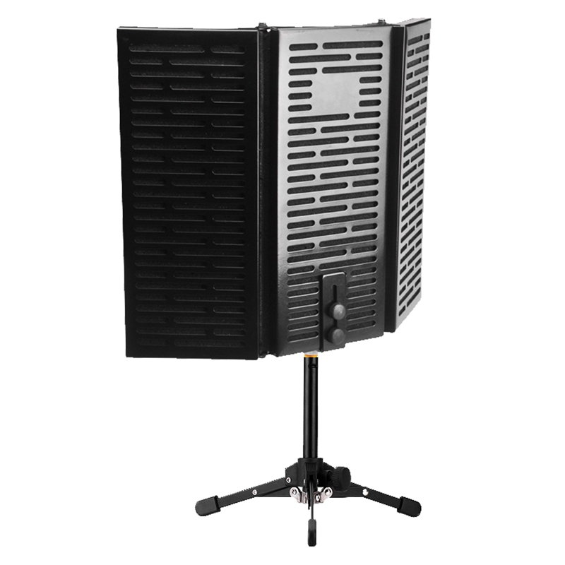 Registrazione Del Suono Assorbitore Isolamento Microfono Scudo anti-Rumore 3-piega design Ad alta Densità Pannello in Schiuma, per La Registrazione Attrezzature S