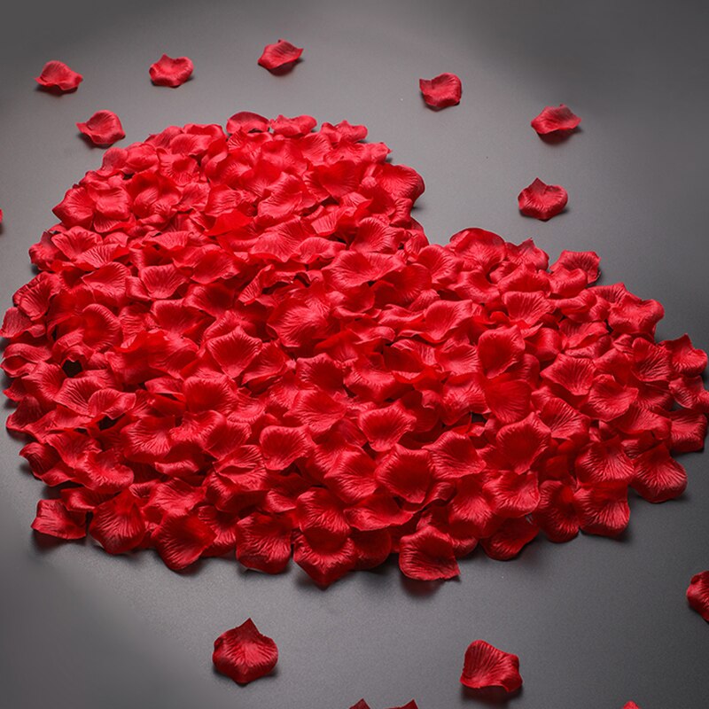 600 unids/lote de pétalos de rosa de 5x5, accesorios de boda, pétalos de rosa de boda, decoración romántica de flores artificiales para: Red