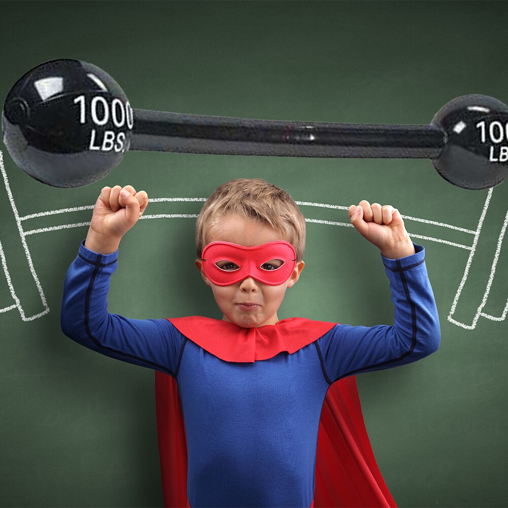 Opblaasbare halterstang, 120cm opblaasbare halters, opblaasbaar speelgoed voor kinderen, buitenspel, foto, optreden, feestdecoratie