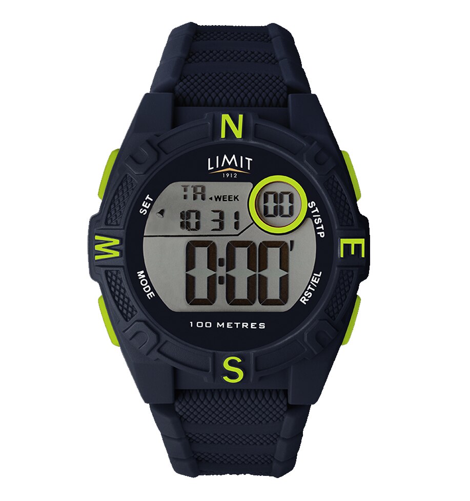 Vrouw En Man Digitale Horloge "Limiet Digitale Chronograaf" Quartz, Dompelpompen 100M, Siliconen Band, digitale Horloges.