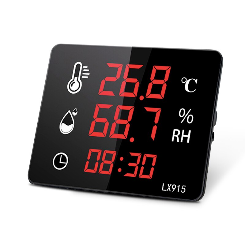 LED Multifunktionale Digitale Zauberstab-Montiert Thermometer Und Hygrometer Für Sauna Zimmer Mit Externe Sonde Regen Sensor lx915