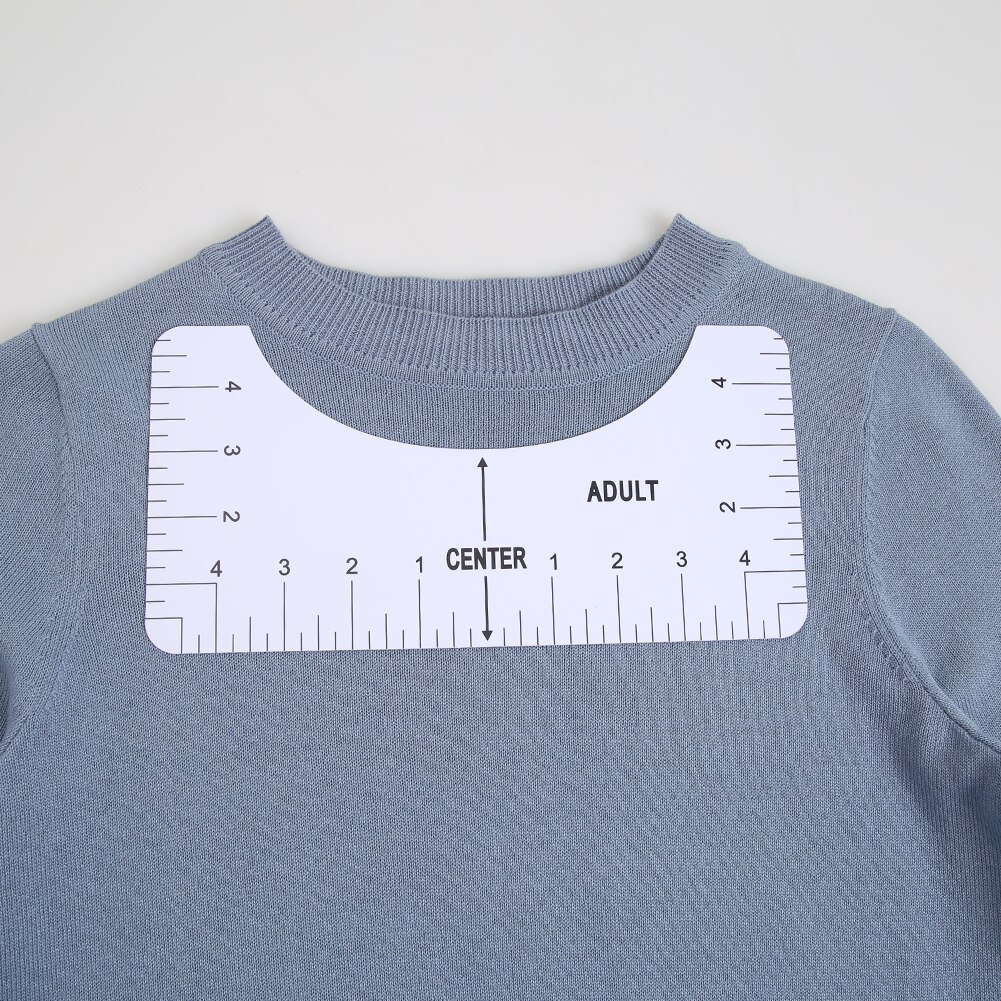 4PCS T Shirt Guide Ruler with Size Chart Sewing Centering Alignment Drawing Template Craft Tool Set Sewing Accessory