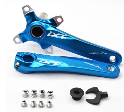 IXF – pédalier de vtt 104BCD, bras de pédalier intégré en alliage d&#39;aluminium ultraléger de 170mm avec support de pédalier BB: Blue With BB