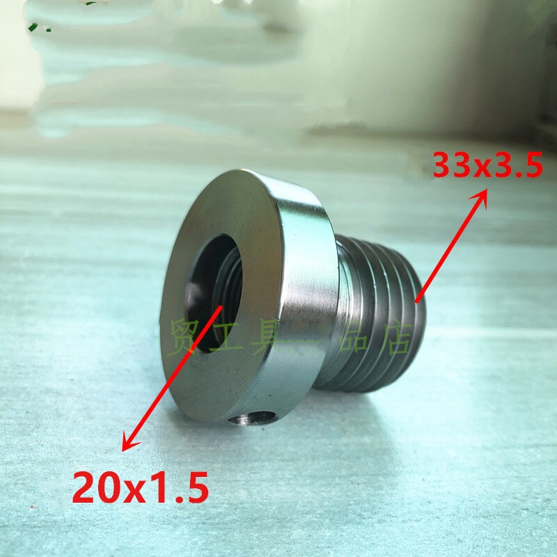 Adapter til træ drejebænk  m33 x 3.5/m20 x 1.5 gevind spindel adapter trædrejeværktøj