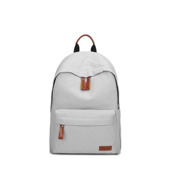 Scione Frauen Mini Reise Rucksack Taschen Für Frauen Einfarbig lässig Leinwand Tasche Schule Taschen Für Teenager Mädchen: grau