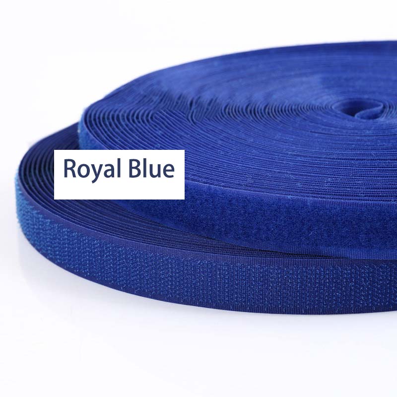 5 meter/par 20mm farverige kroge uden selvklæbende fastgørelse tape krog og løkke nylon magisk tape kabelbindere gør-det-selv-tilbehør: Kongeblå 20mm 5m