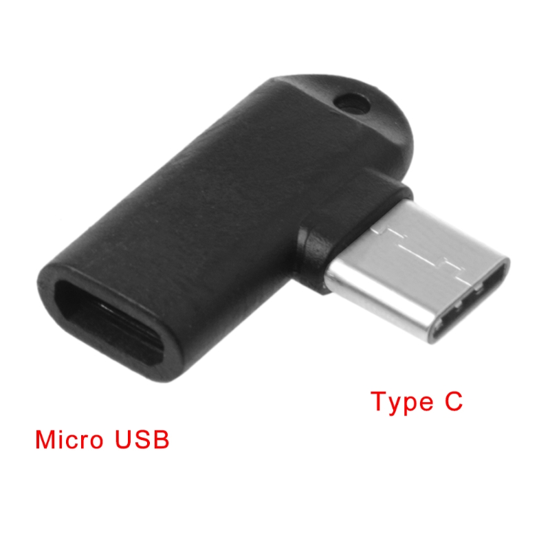 1pc 90 gradere type c mann til mikro usb kvinnelig datasynkroniseringsadapter