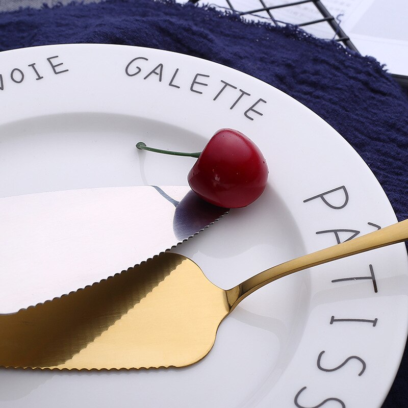 7 PCS Roestvrij Staal Taart Schop Gereedschap Westerse Cake Spatel Boter Mes Voor Pie/Pizza/Kaas/Gebak server Cake Divider Mes