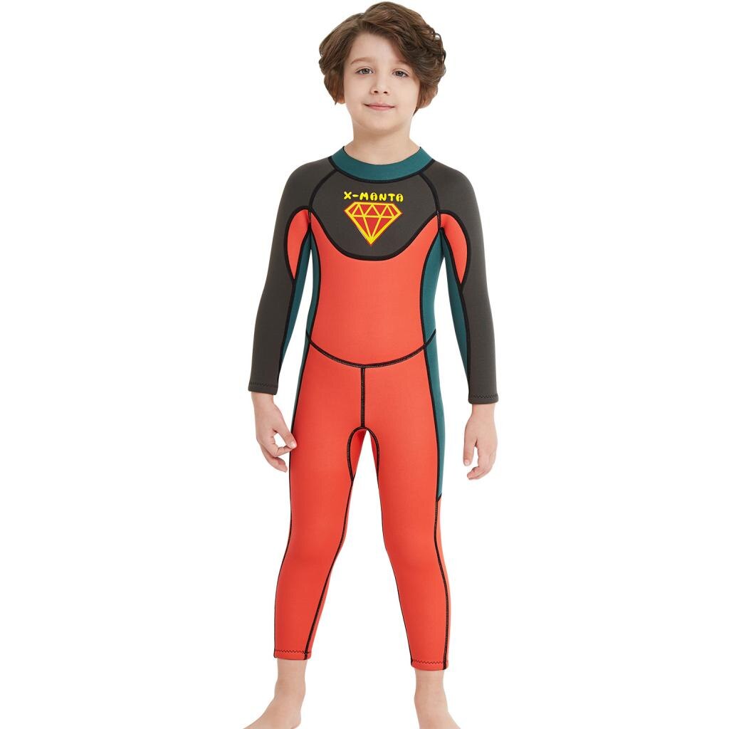 Kinderen Lange Mouwen Wetsuit Voor Duiken Kajak Onderwatervissers