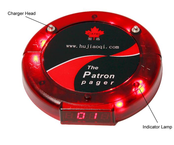 JINGLE BELLS 433.92mhz 1 pager restaurant church paging system pager queueing system table calling system guest number call: red