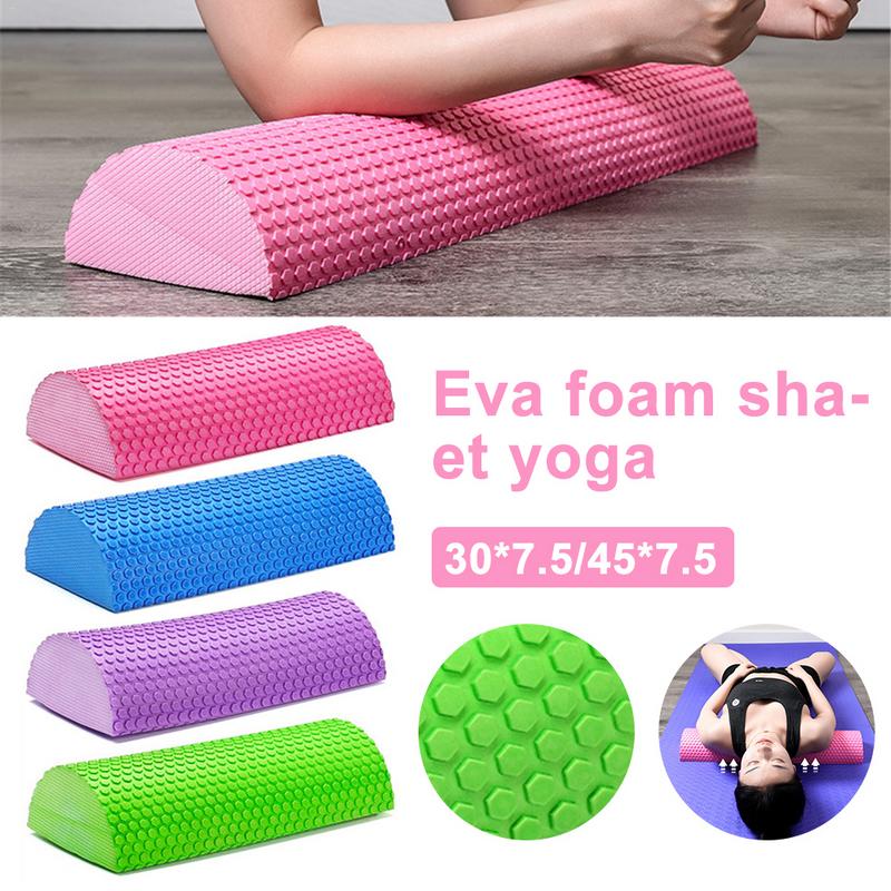 30-45cm halvcirkulær massasje eva skum skaft yoga pilates treningsutstyr med massasje flytende punkt skum rulle yoga blokk