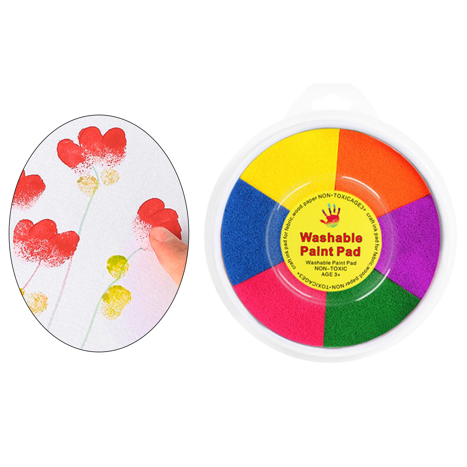2,8 x 2 x 0,8 inch Leraren Inkt Stempel en Pad Kids - Wit