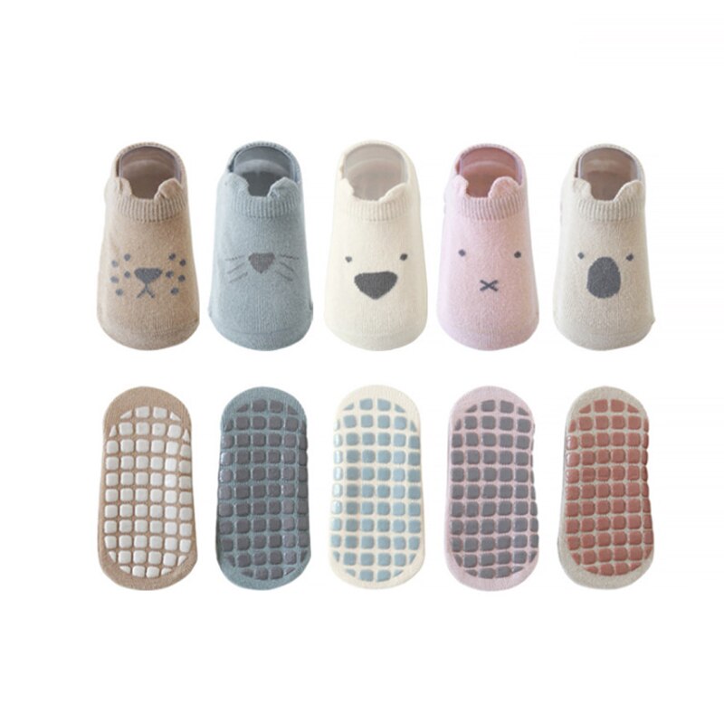 Wecute Indoor Babysokjes Voor 0-3years Baby Meisje Jongens Vloer Antislip Sokken Gekamd Katoen Zachte Comfortabele Kinderen Kawai sokken
