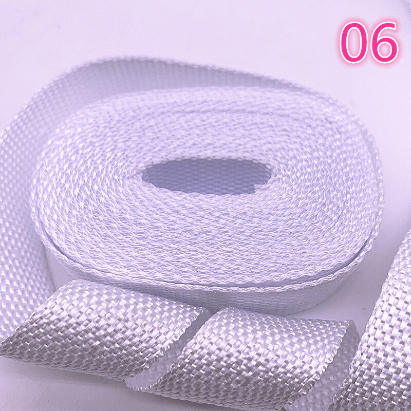 DIY 3 Yards Length 1 Inch (25mm) Width Nylon Webbing Strapping many Color: 06