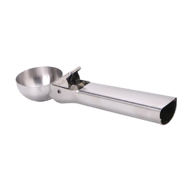 Cuillère à glace en acier inoxydable avec gâchette, cuillère à fruits, ustensile de cuisine