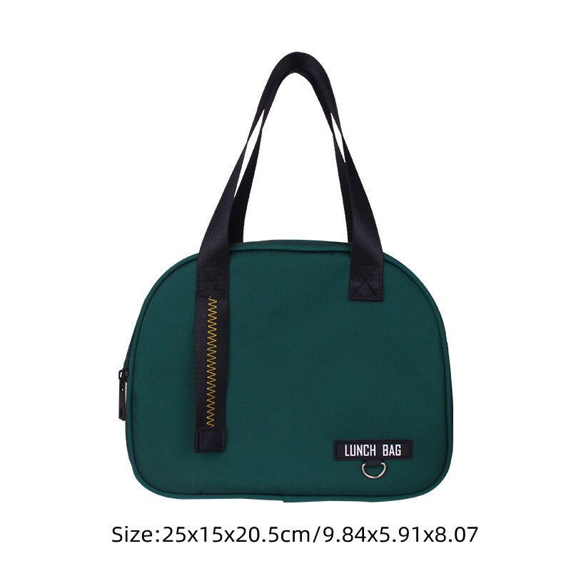 Draagbare Canvas Lunch Tas Vrouwen Outdoor Camping Wandelen Picknick Voedsel Koeler Pouch Reizen Eten Opslag Thermische Pakket Accessorie: D Green