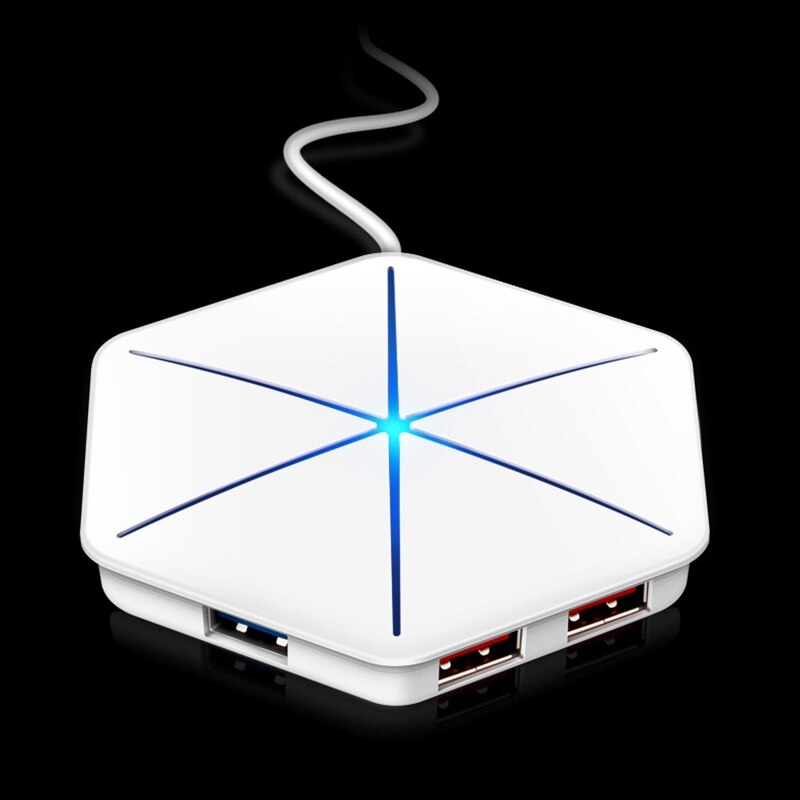 EIS COOREL U8 USB Hub 6 Häfen USB 2,0 Hub mit OTG Funktion Kabel Splitter Hub 0,7 M für Multi-gerät Schreibtisch Laptop Weiß