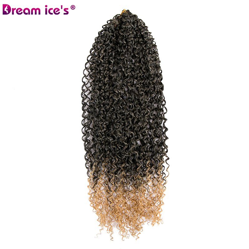 Long Freetress Twist Crochet Hair Extensions Synthetic Water Wave Braiding Hair Bohemia Crochet Braids Dream Ice's: T1B/27 / 3Pcs/Lot