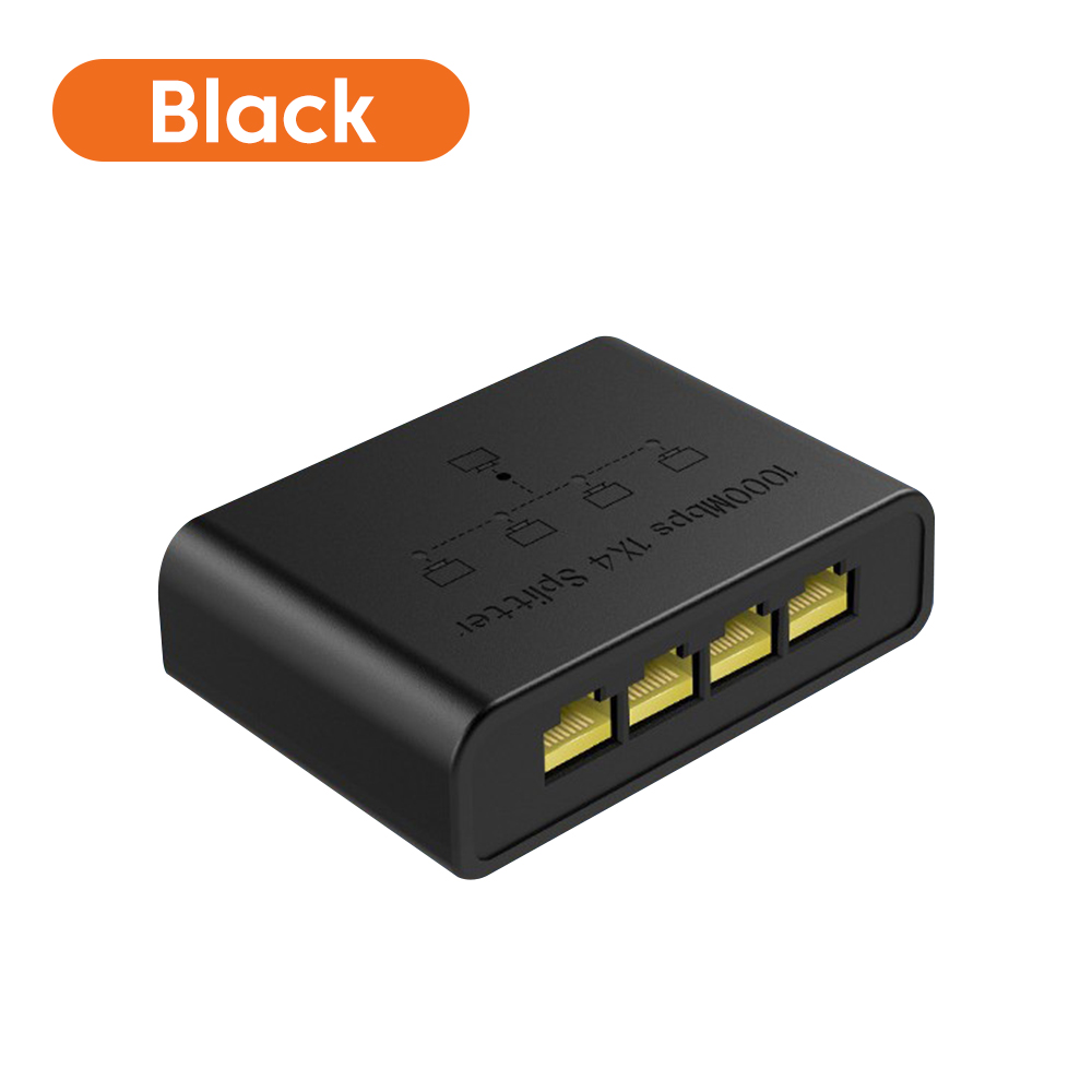 Switch de rede gigabit de 5- portas vikefon, switch ethernet de  rj45 portas para conexão de cabo de rede, divisor de rede, expansor de cabo: Preto