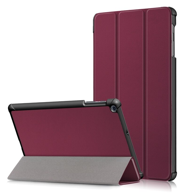 Funda delgada para Samsung Galaxy Tab A 10,1 -ligera funda de soporte para Samsung Galaxy Tab A 10,1 pulgadas T510 T515 Tablet: WineRed