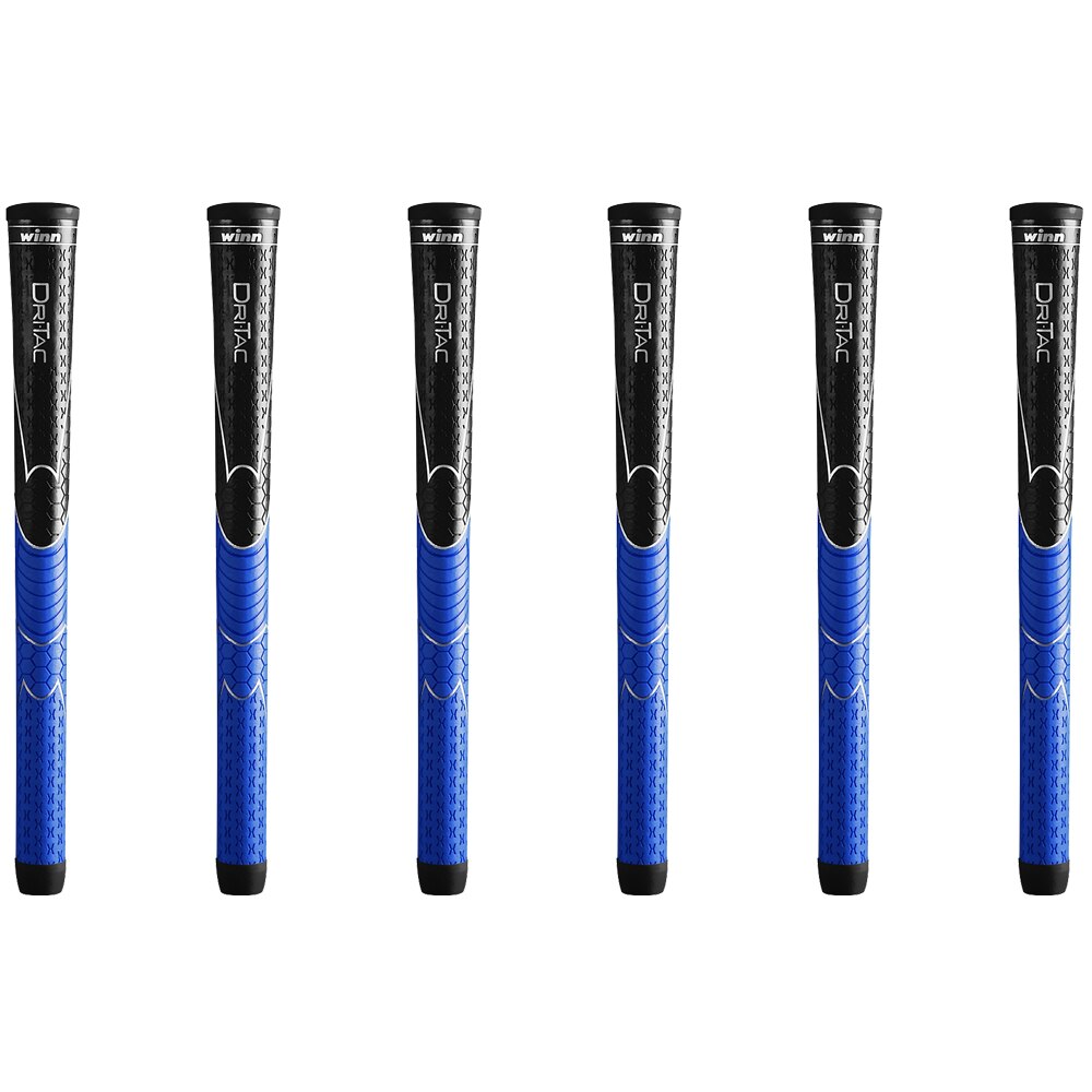 10 TEILE/LOS WINN DRITAC AVS Standard UND MITTELSTÄNDISCHE Golf GRIFFE: Midsize Schwarz Blau